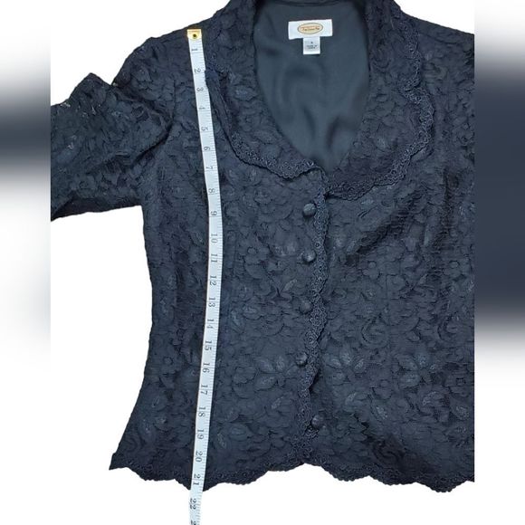 Talbots Black Lace Blouse - Picture 3 of 7